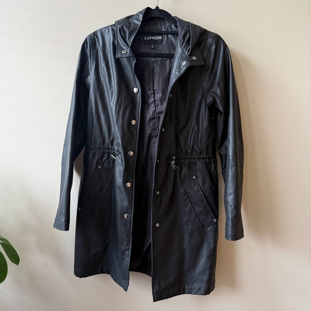 Express Raincoat Charcoal Grey / Black